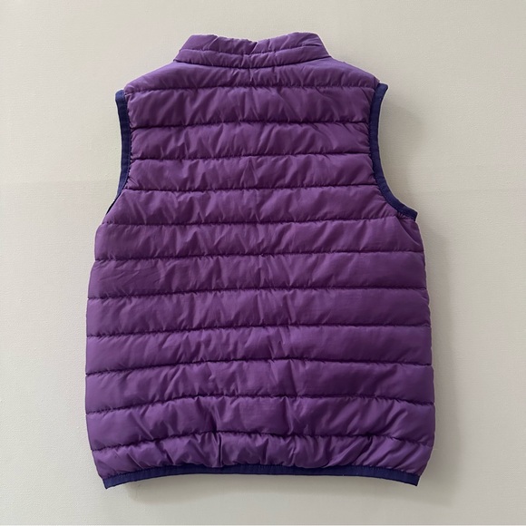 Patagonia Down Sweater Puffer Vest 3T Toddler Kids Purple Yellow - Picture 7 of 7